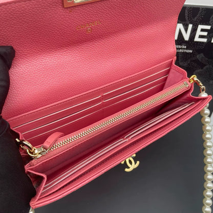 310725-42 Auth CHANEL CF CC Classic Long Flap Wallet