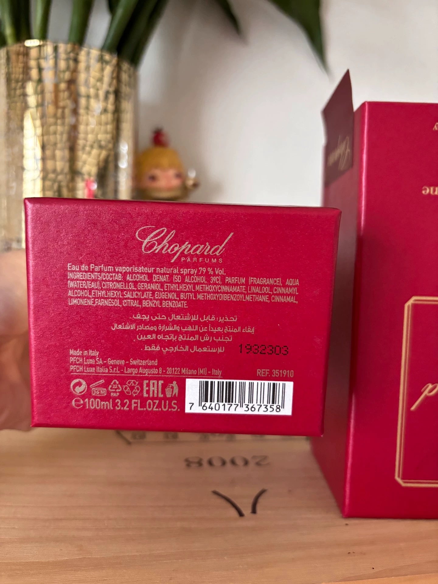 140126-56 Chopard 100ml 3.4oz Eau de parfum EDP