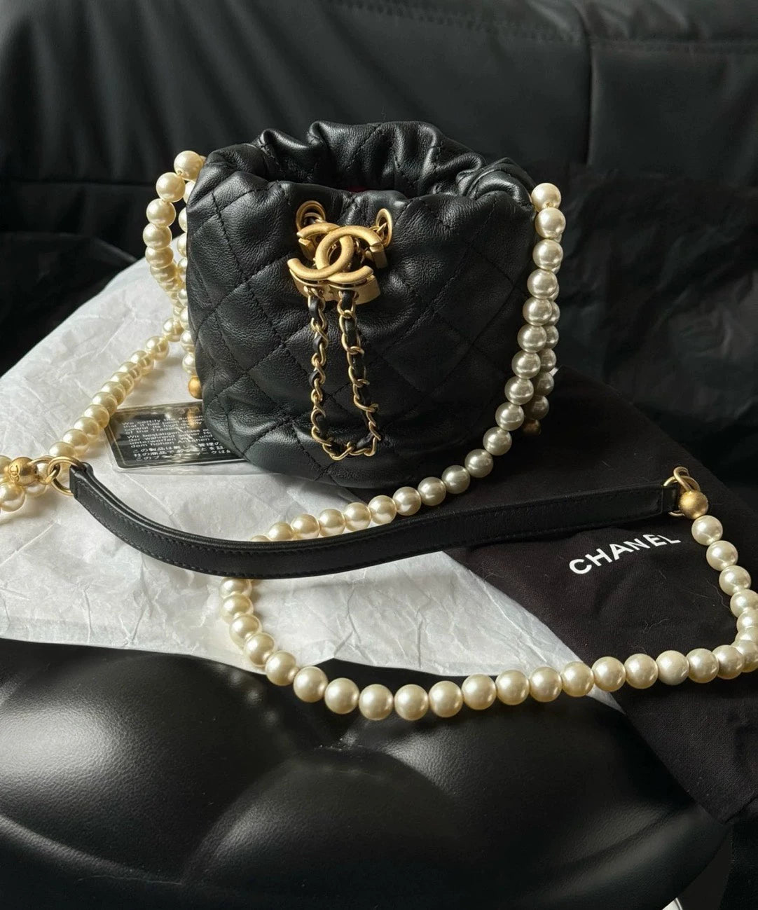 150626-bag-1 Chanel black gold lambskin handbag