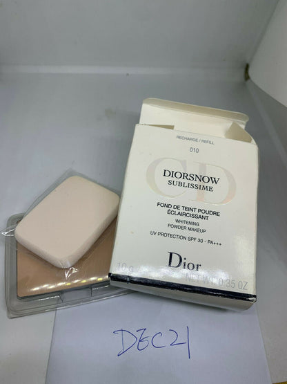 Dior Diorsnow Sublissime 010 FOND DE TEINT Poudre Powder Makeup - DEC21