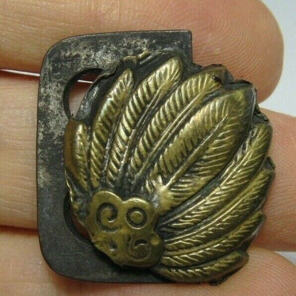 Japanese japan antique Edo Meiji Period Taisho Shibuichi TSUBA Sword Samurai #11