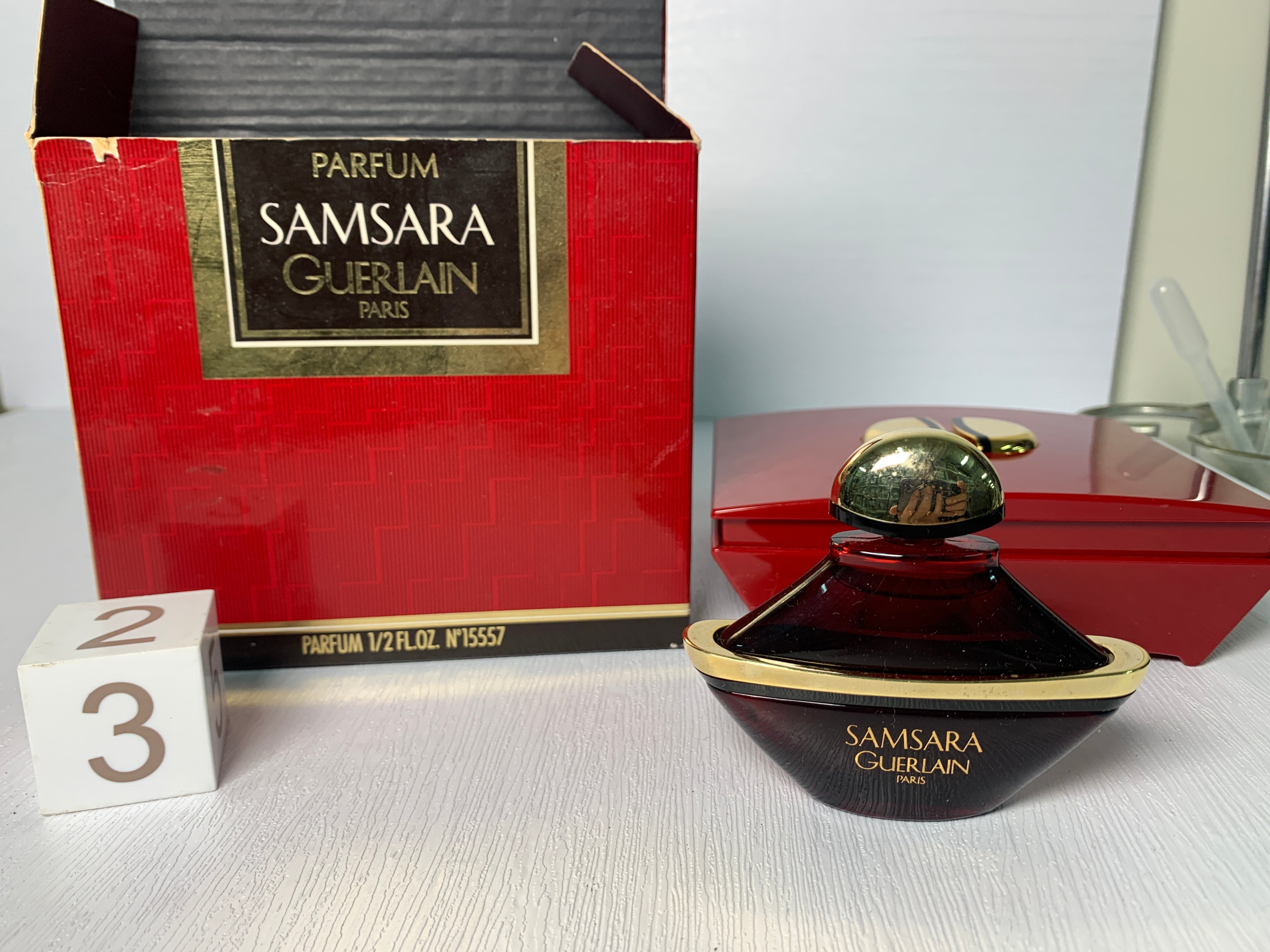 Rare guerlain samsara parfum perfume 7.5ml 1/4 oz 15ml 1/2 oz