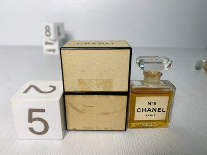 Authentic Discontinued Chanel No. 5 Parfum Perfume 14ml 7ml  70's to 90's Years - 28DEC22