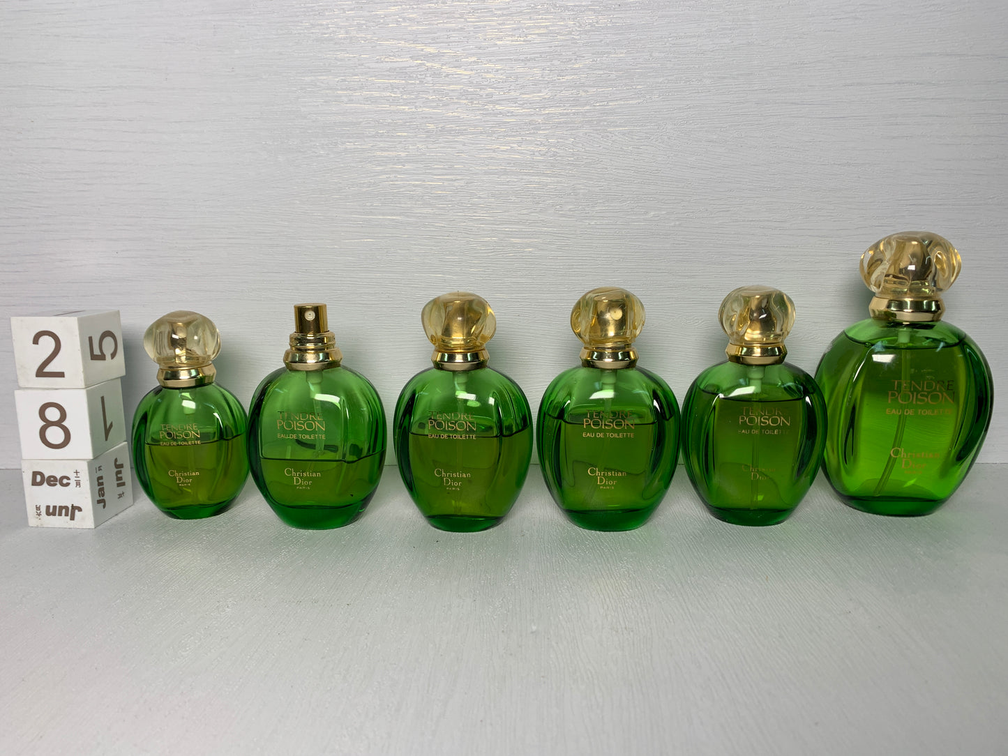 Christian Dior Posion 4 bottle and 2 Guarlian 7.5ml parfum