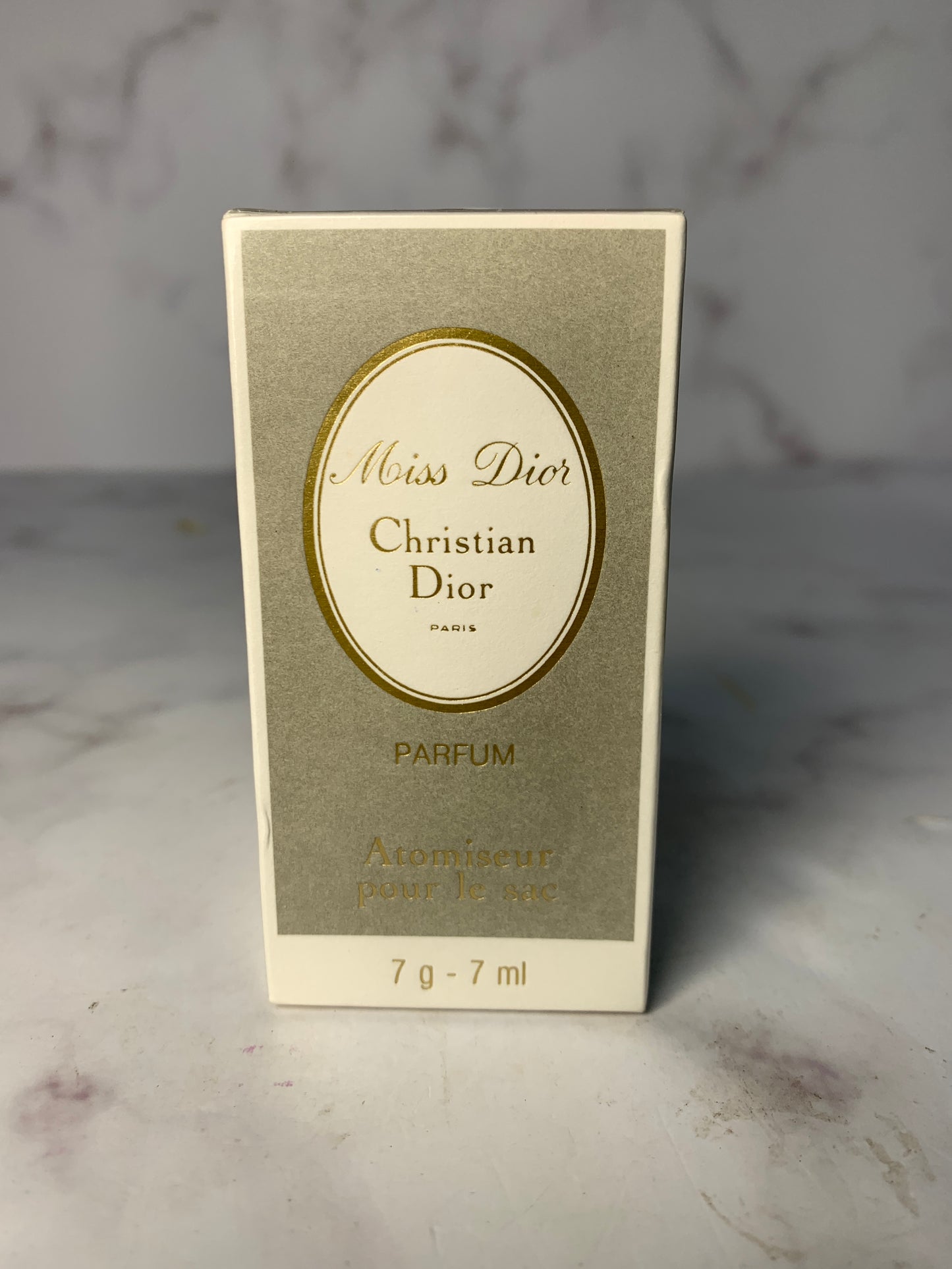 稀有密封 Christian Dior 7 毫升 1/4 盎司香水 PARFUM 帶盒 - 030124