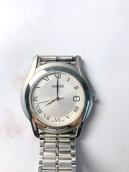 Men Gucci Silver tone Steel Quartz  Watch - 180124 R