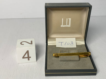 Vintage Gold tone Tie clip dunhill  cufflinks with box  - 3MAR