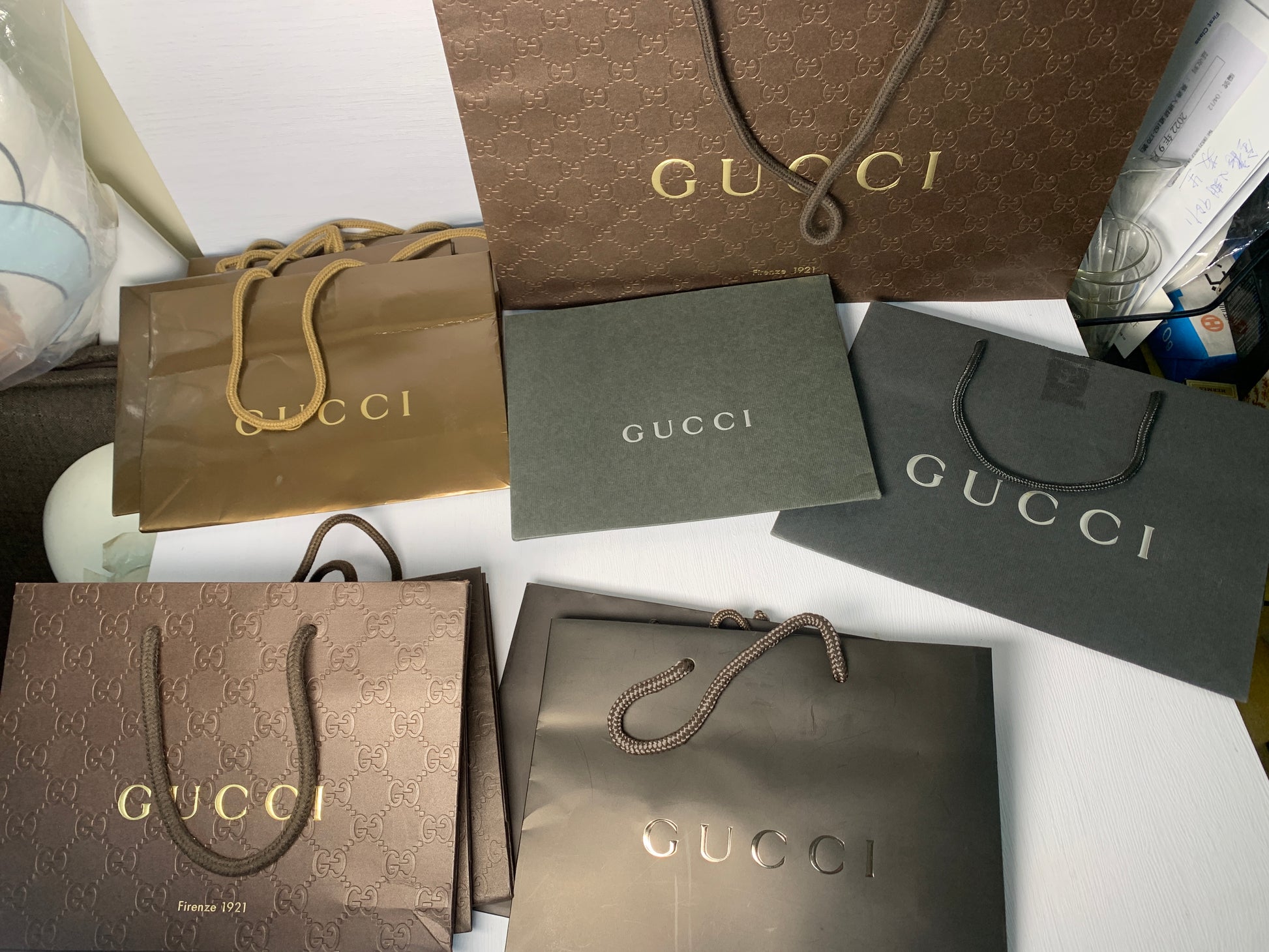 Gucci gift paper bag for wallet handbag jewllery watch jewelly bag- 29 –  Trendy Ground