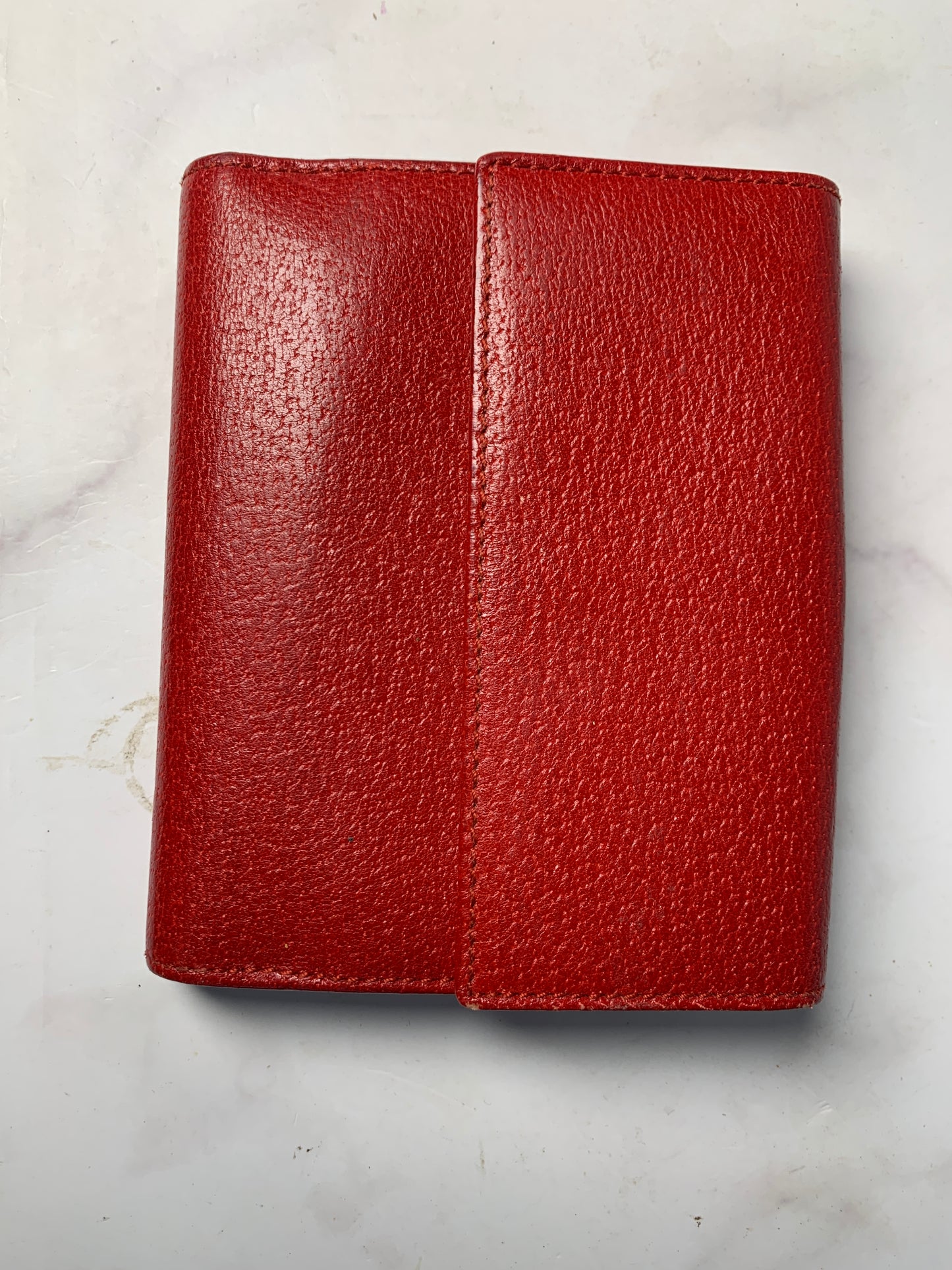 GUCCI red leather wallet good condition with coins bag - 060224