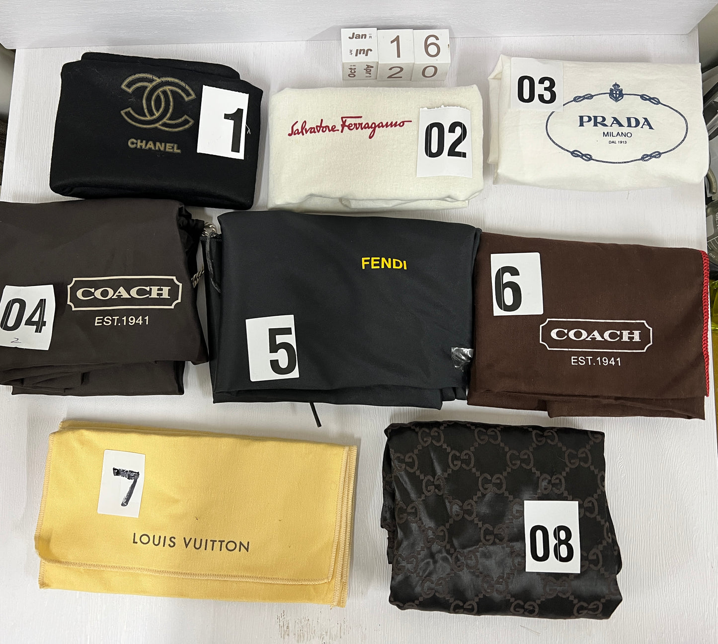 Louis,Chanel, Coach, Prada, Gucci, Salvatore dust bag for wallet handbag jewllery - 16 Jan 2023