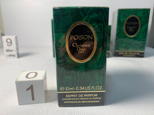 Rare Sealed Christian Dior Posion 10ml 0.34 oz Esprit de parfum - 090323