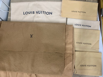 Authentic Beige LOUIS VUITTON shoe boots bag wallet purse dust bag cover LV handbag gift dust bag