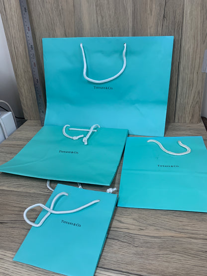 Used Tiffany Co. Gift paper bag set for jewelry  wallet 4 paper bag set