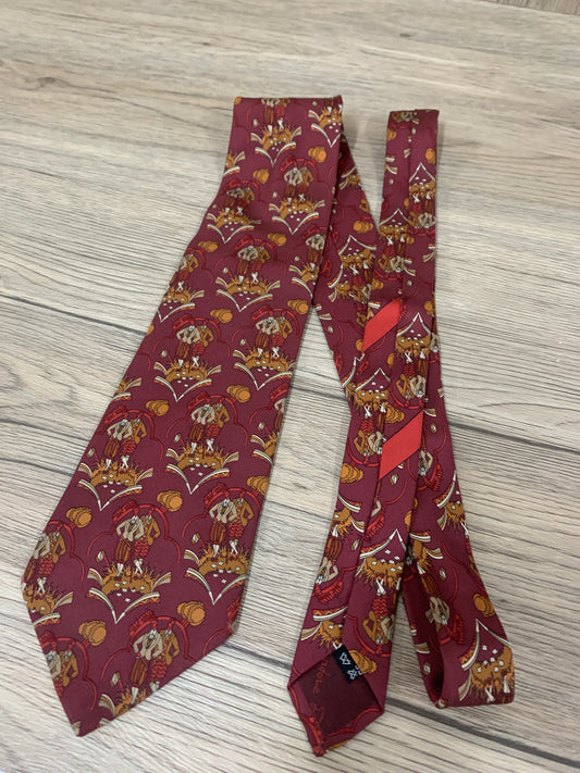 Salvatore Ferragamo Dark red tie made in italy