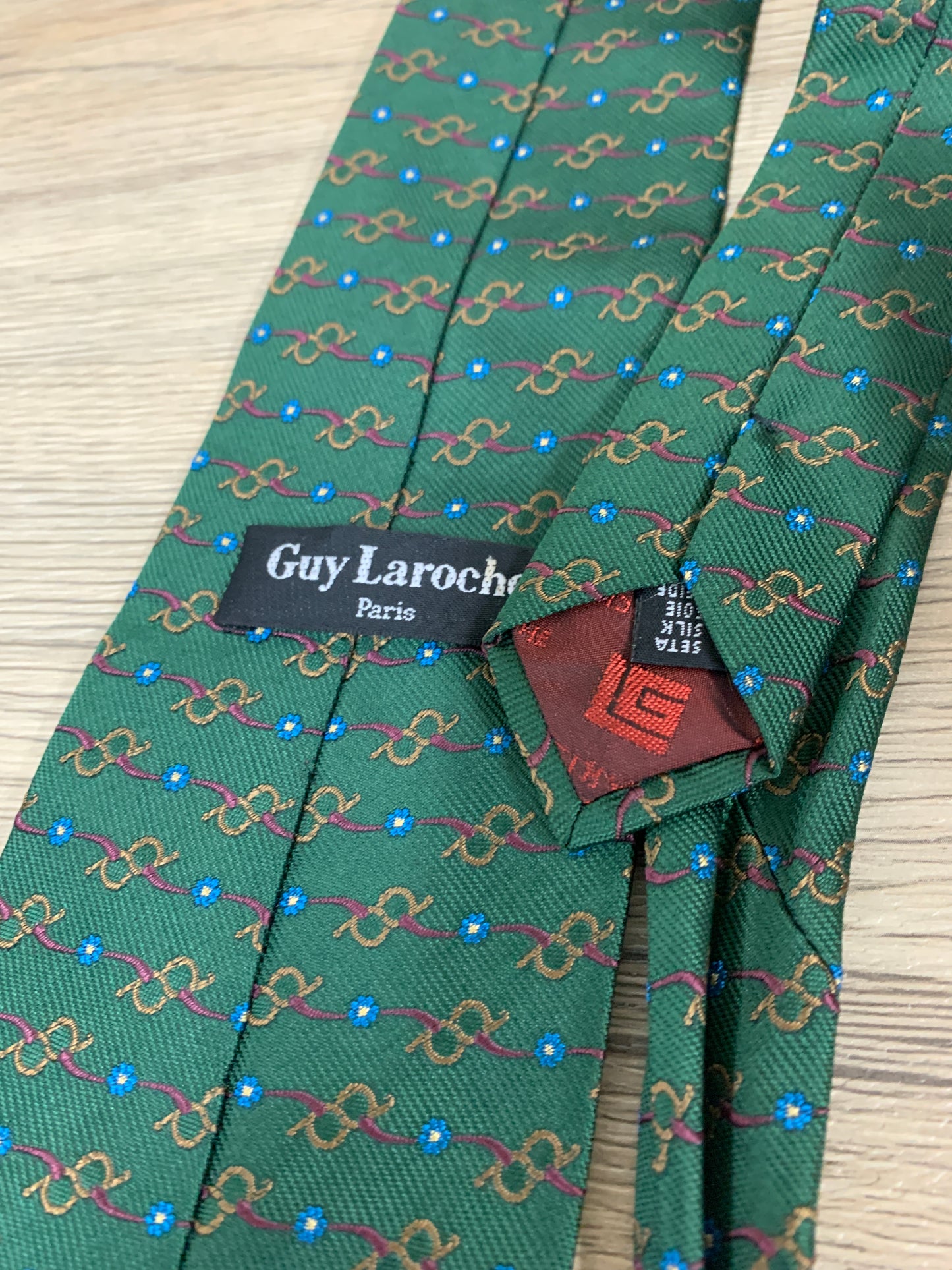 Guy Laroche Dark green tie Soie Silk