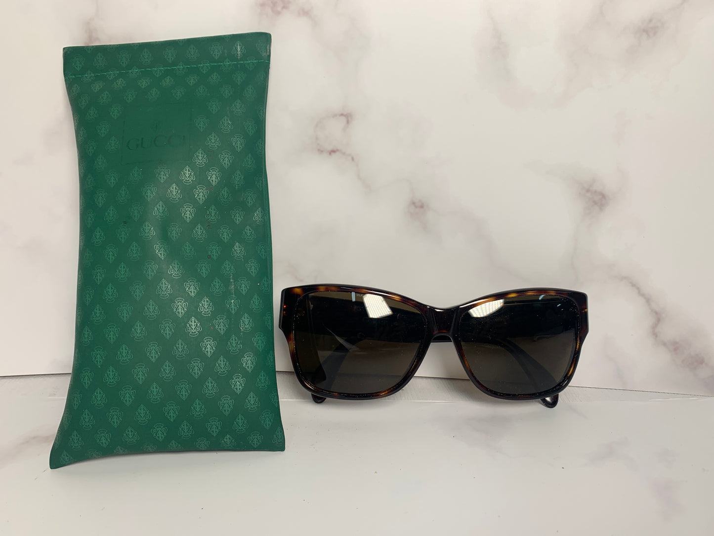 Rare Gucci Sunglasses brown with bag - 110823-11