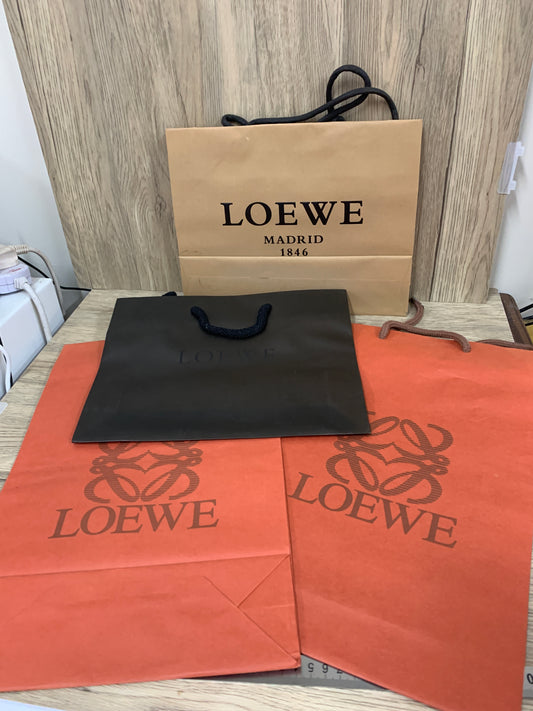Authentic Loewe paper bag x 4 set  gift handbag wallet cosmetic
