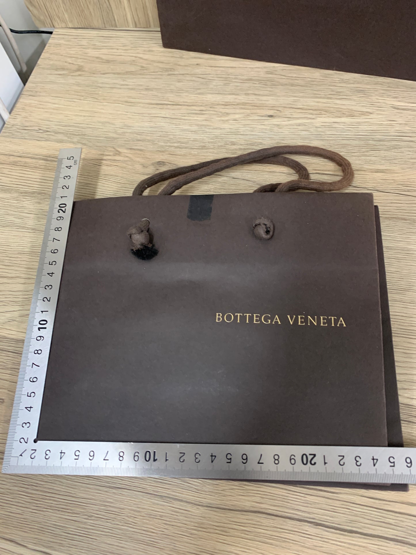 正品 Bottega veneta bv 紙袋 x 3 套裝棕色禮品錢包化妝品手提包
