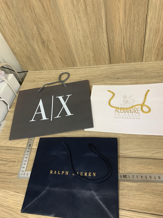 Authentic Ralph Lauren A|X Alexandre paper bag x 3 set  white black for gift wallet cosmetic