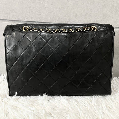 Chanel handbag bag black chain good condition