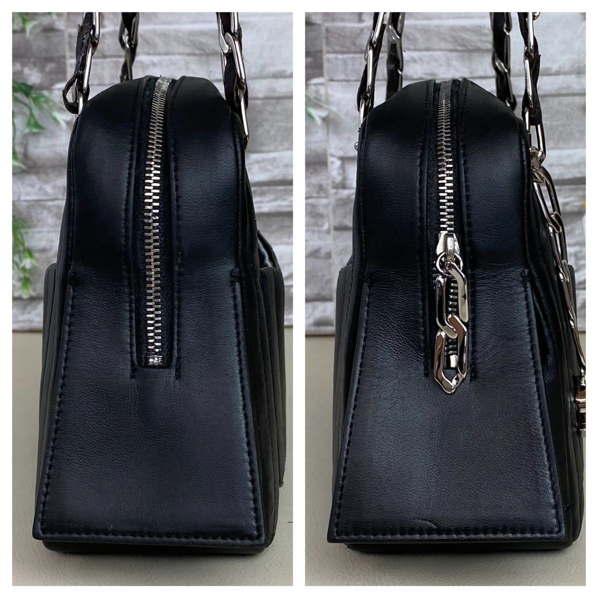 Chanel handbag bag black chain good condition