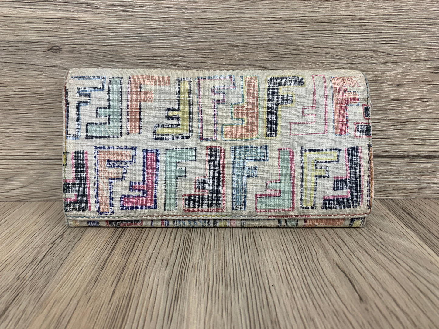 Vintage Fendi long wallet white with coins bag - 16AUG22