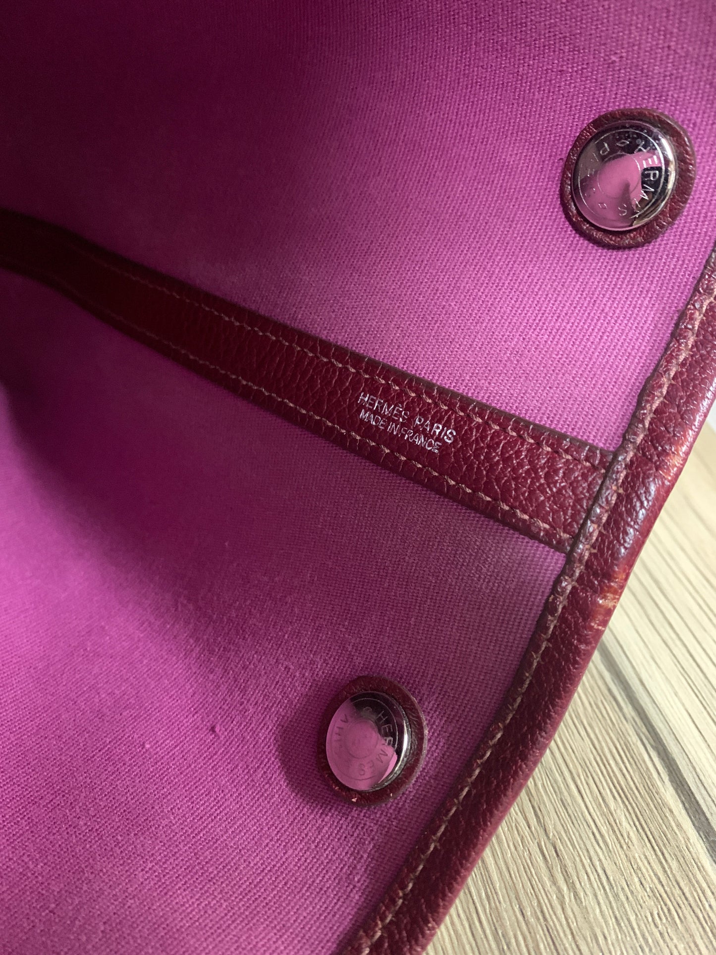 Authentic  vintage Hermes herbag pink red bag tote - 16AUG22
