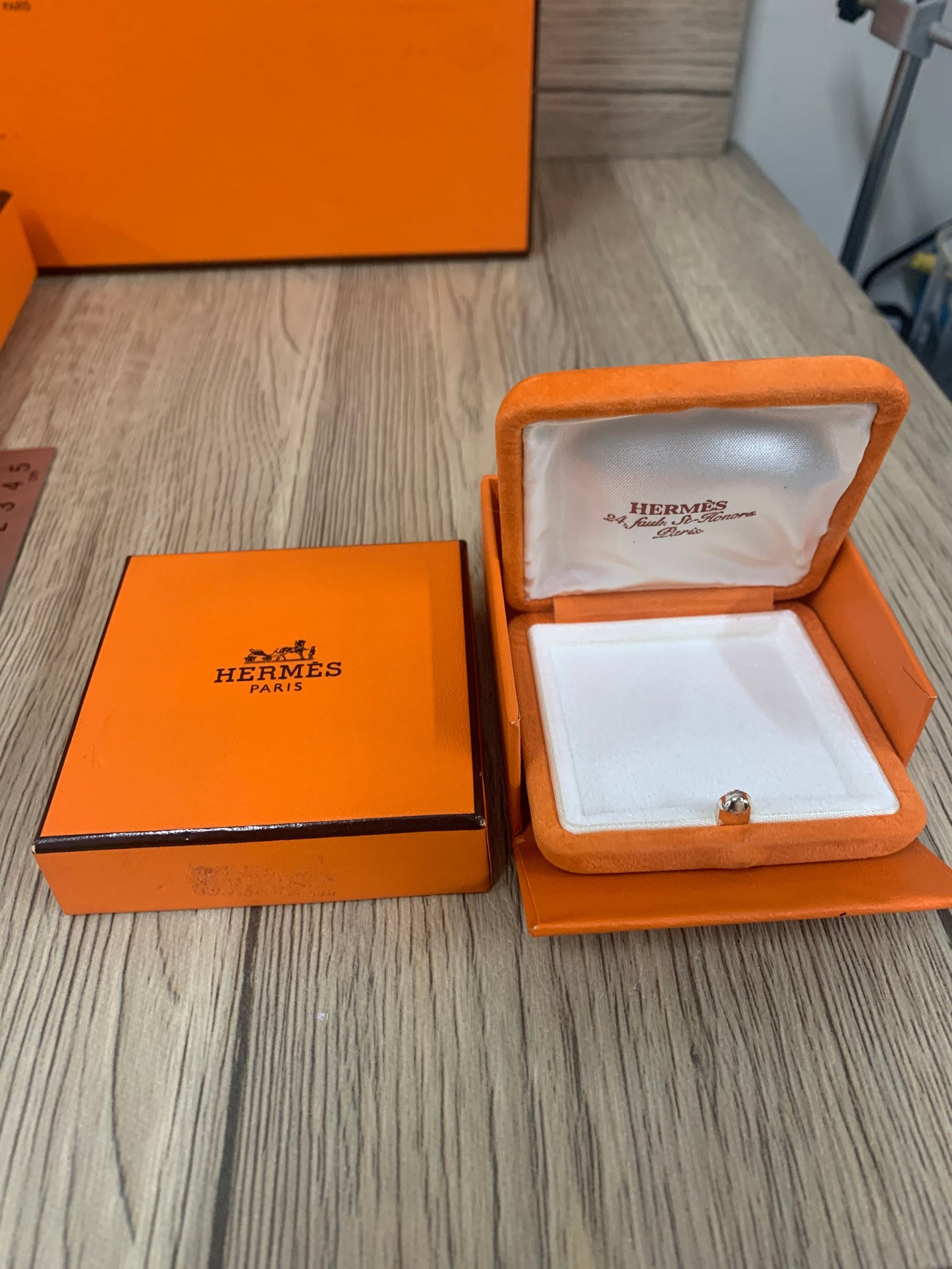 Copy of Hermes orange box, storage Jewellery trinket box, Gift box ideas, collectible box with paper box, wallet necklace bracelet box