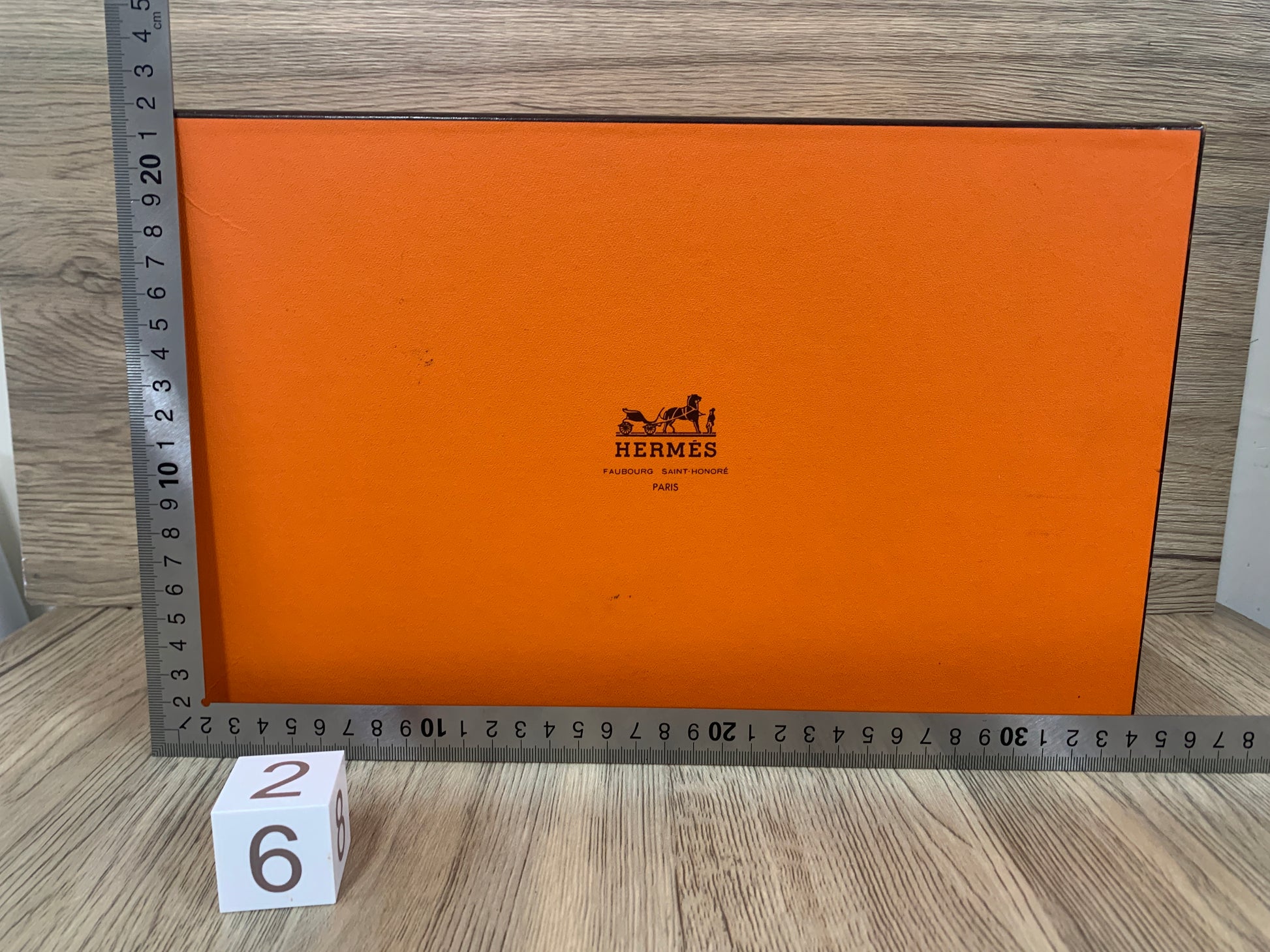 Hermes Birkin 30 Empty Box Gift Box Orange 35.5×37.5×15.5cm Good Condition