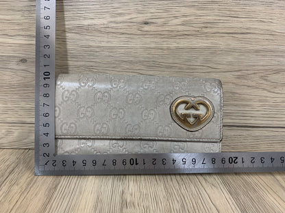 正品 Gucci 長款錢包配零錢袋 灰色 - 24AUG22