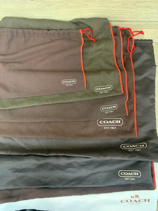 Coach dust bag for handbag wallet belt tote boot gift bag