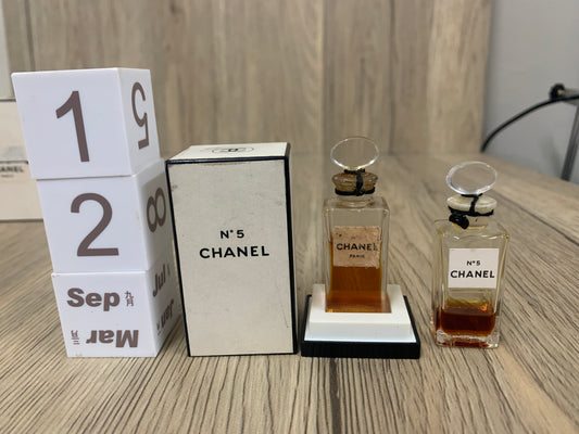 Rare  CHANEL 50s 60s No. 5 Parfum perfume x 2 - 12SEP22
