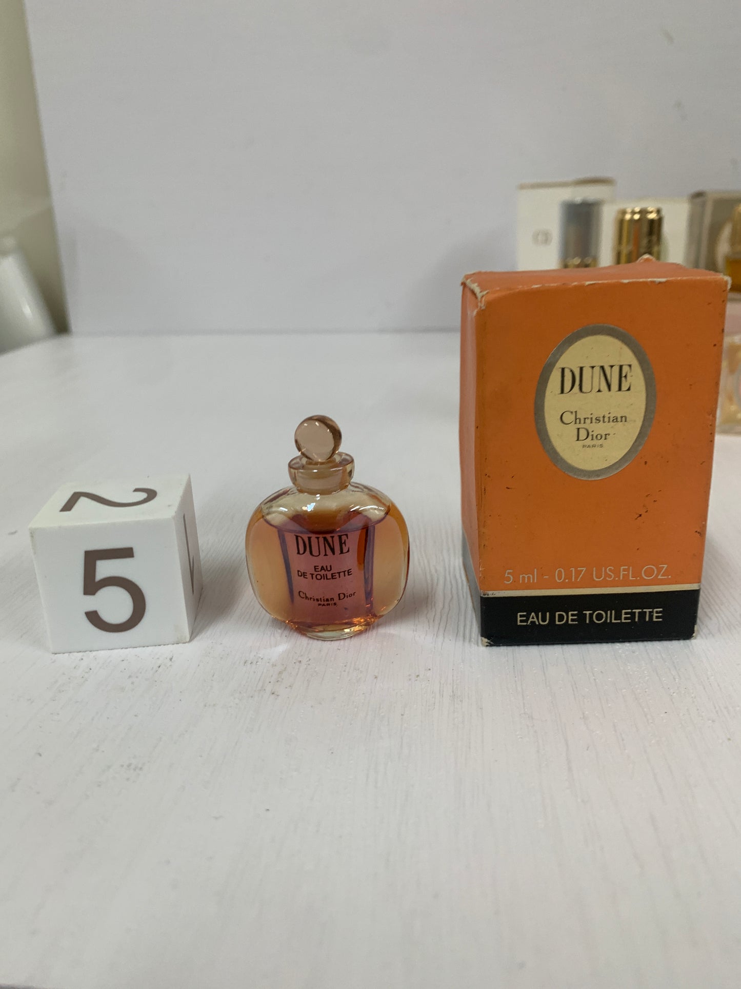 Used Christian Dior 7.5ml EDT Miniatures Dune jadore   - 25Mar