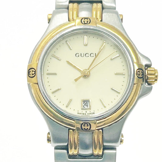 GUCCI  9040L Round Face  Ivory Dial Quartz women Watch With box -251023