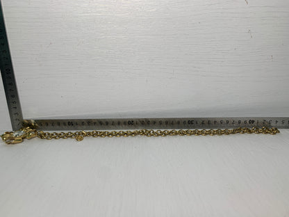 Rare Givenchy Logo gold necklace 17.5" long chain  - 31OCT