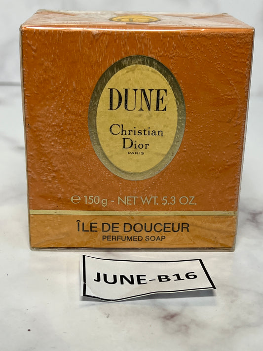 稀有 Christian Dior Dune 150 克 5.3 盎司肥皂 Savon 香水 - 六月 B16