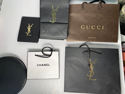 YSL chanel Gucci gift paper bag for jewlley necklace scarf box wallet bag