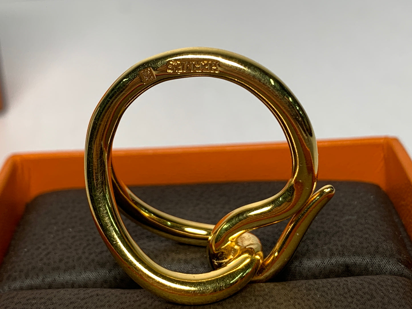 Hermes scarf ring with box gold tone  - 14NOV