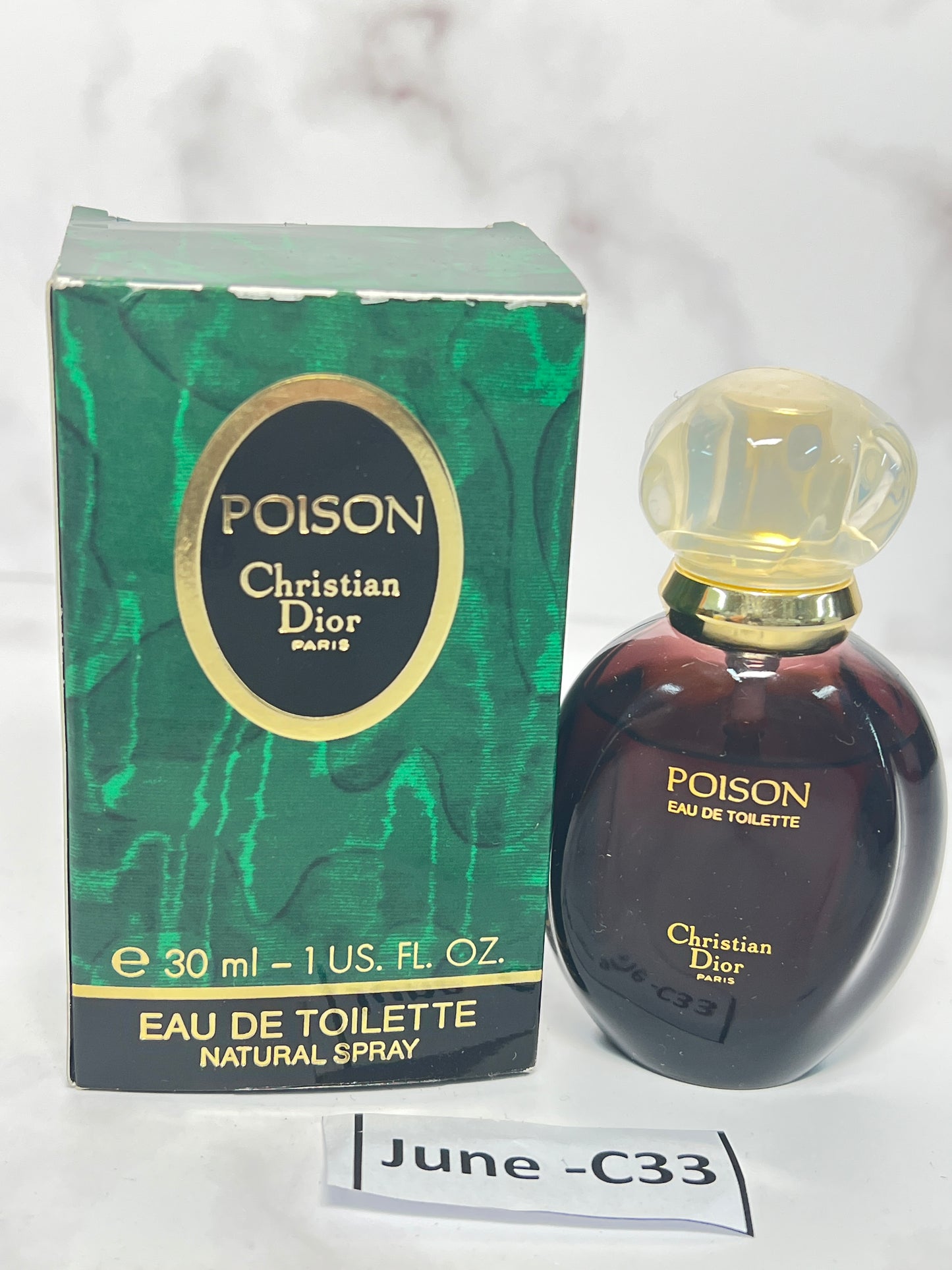 Rare Christian Dior Poison 30 ml 1 oz Eau de Toilette EDT Perfume  - JUNE-C33