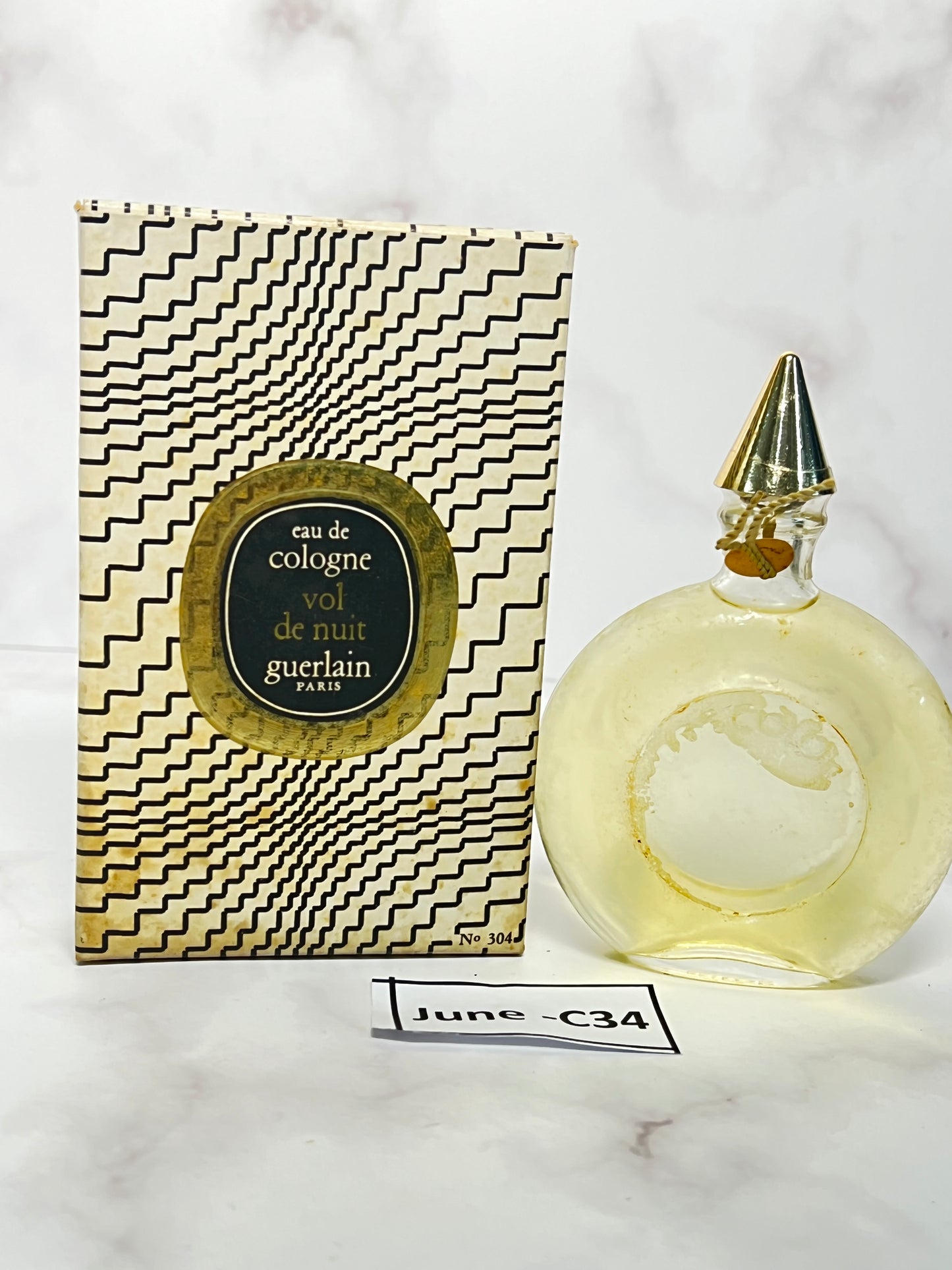 Rare Guerlain Vol de nuit  45 ml  1.5 oz eau de Cologne perfume  - JUNE-C34