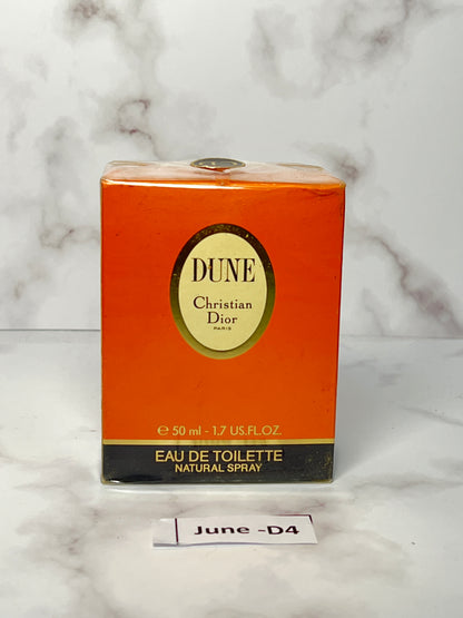 Rare Sealed Christian Dior DUNE 50ml 1.7 oz Eau de Toilette EDT  - JUNE-D4