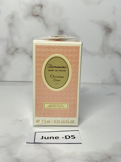 稀有密封 Christian Dior Diorissimo 7.5 毫升 1/4 盎司 Parfum Esprit de parfum - JUNE-D5