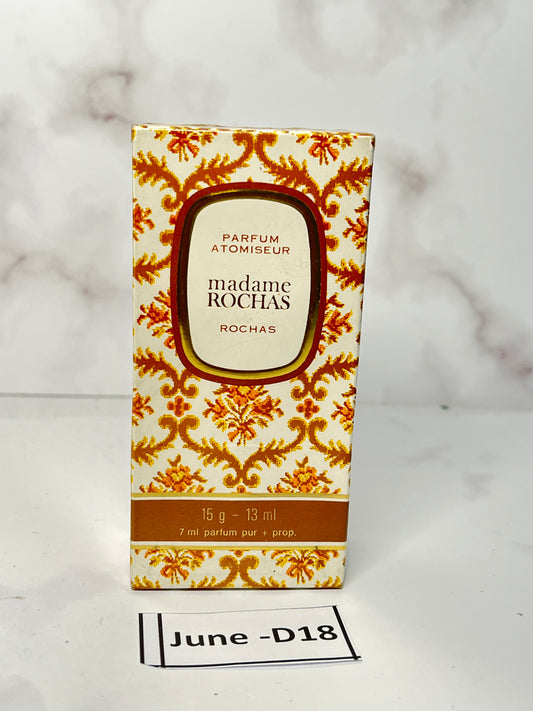 Rare Sealed Madame Rochas 13 ml 1/2 oz Parfum perfume - JUNE-D18