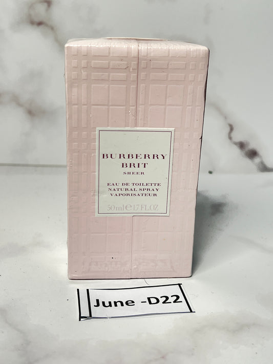 Rare Sealed Burberry Brit  50 ml 1.7 oz Eau de toilette EDT perfume - JUNE-D22