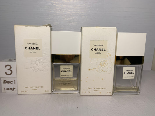 Rare Chanel Gardenia 35ml  1.2 oz x 2 Eau de Toilette EDT - 3DEC