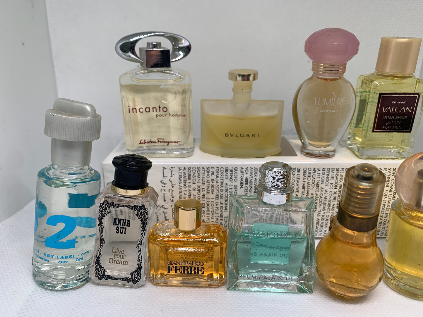 Mini Perfume EDT  11 bottles FERRE Anna sui Bvlgari set - 1503A