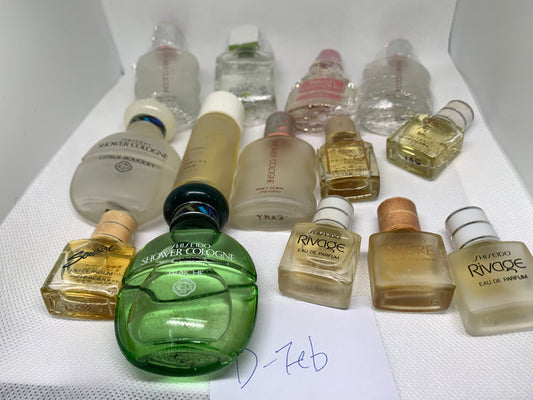 Large Collection Vintage Perfume MINIs - 14 Bottles  More DEFEB