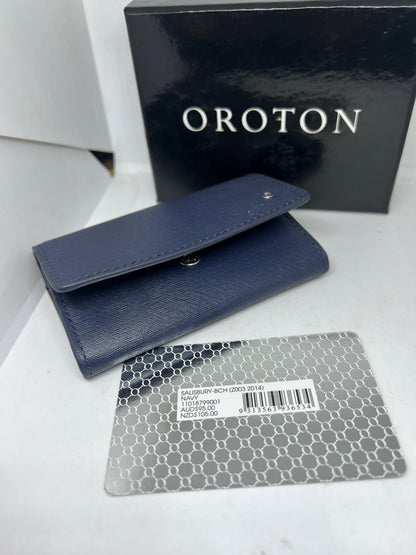 New Oroton key bag blue11x7cm