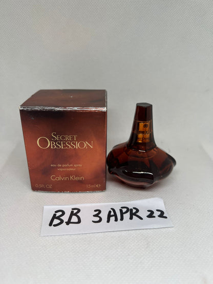 SECREt OBSESSIOn  eau de parfum spray vaporisateur Calvin Klein 0.5FL OZ 15mle BB 3 APR 22