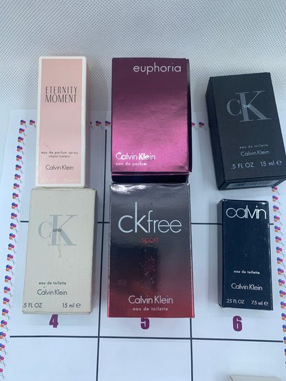 CK Calvin Klein miniatures Eternity euphoria EDT Eau de Toilette Endless CK Free 15ml - 7.5ml Parfum Perfume